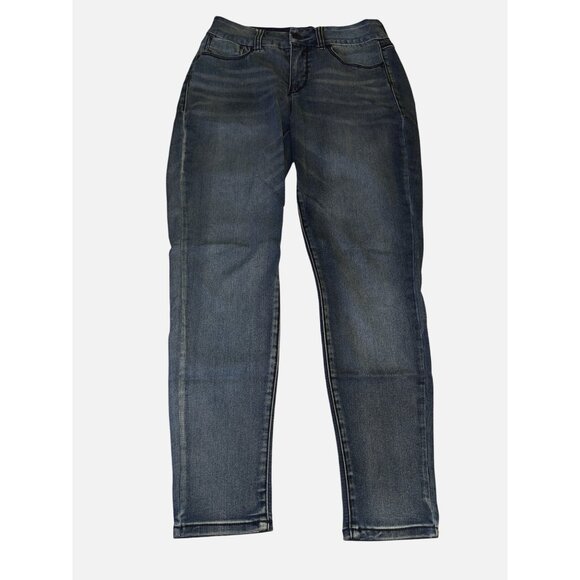 Seven7 Tummy-Less Slimmer Jeans  High-Waisted Stretch Denim Size 32 Dark Wash - Picture 1 of 11